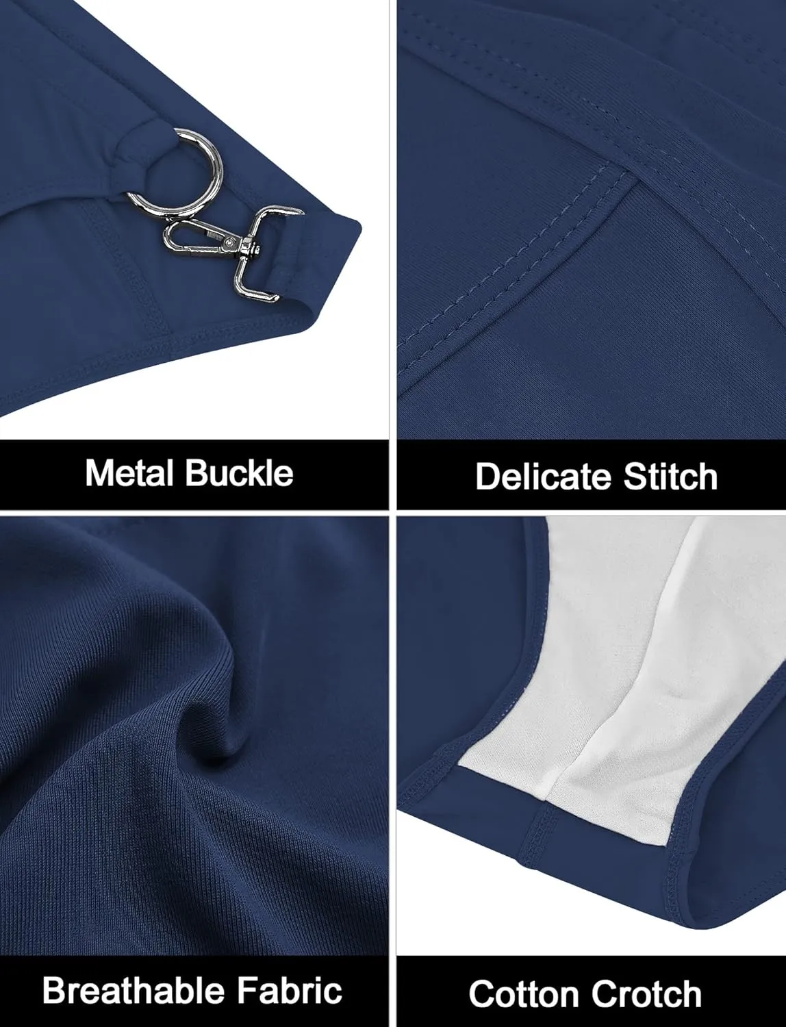 AIEOE Mens Swim Briefs Low Rise Quick Dry Swimsuit Athletic Training Swimwear Hook and Eye