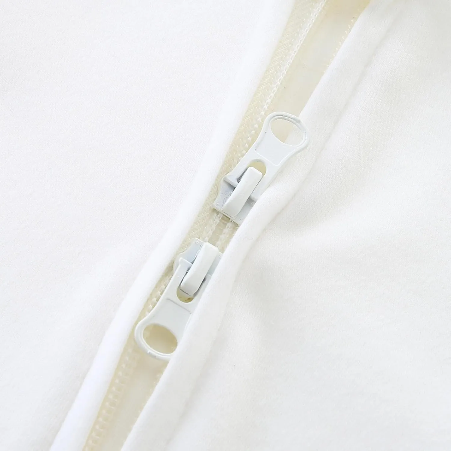 Baby Romper 100% Organic Cotton Pajamas One Piece Long Sleeve Zipper Footie Onesie for 0~12M Baby