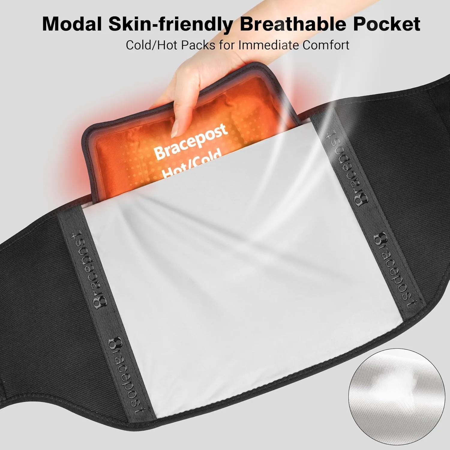 Back Brace For Lower Back Pain Women Men With 360Support & Hot/Cold Compress,Breathable Back Support Belt With 3D Pad,Adjustable Back Brace For Sciatica,Herniated Disc,Scoliosis,L