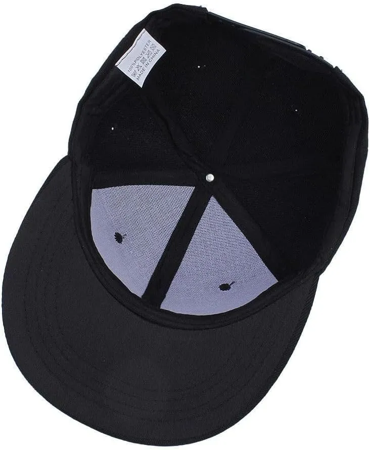 Boolavard Classic Snapback Hat Cap Hip Hop Style Flat Bill Blank Solid Color Adjustable Size