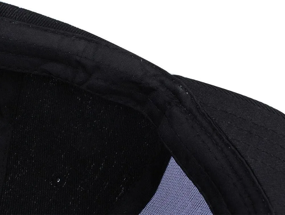 Boolavard Classic Snapback Hat Cap Hip Hop Style Flat Bill Blank Solid Color Adjustable Size