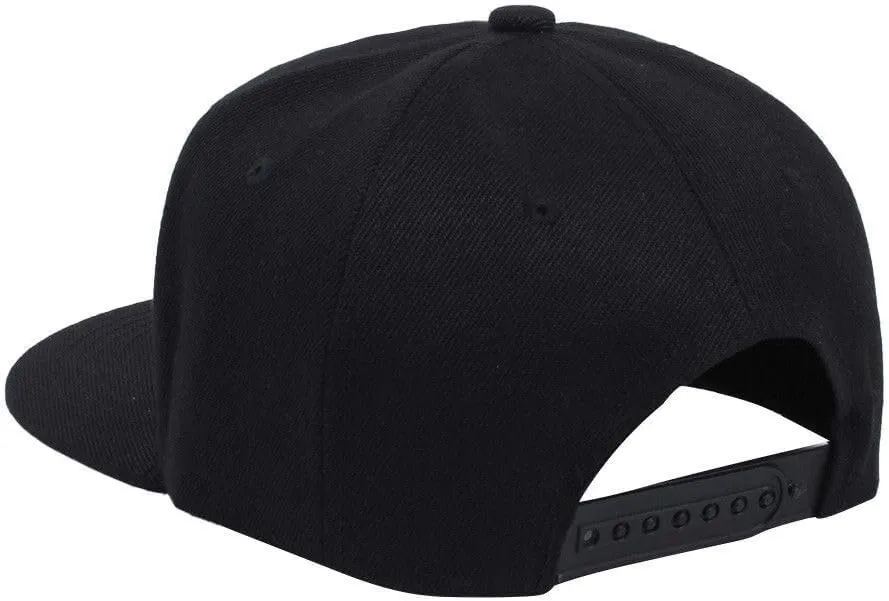 Boolavard Classic Snapback Hat Cap Hip Hop Style Flat Bill Blank Solid Color Adjustable Size