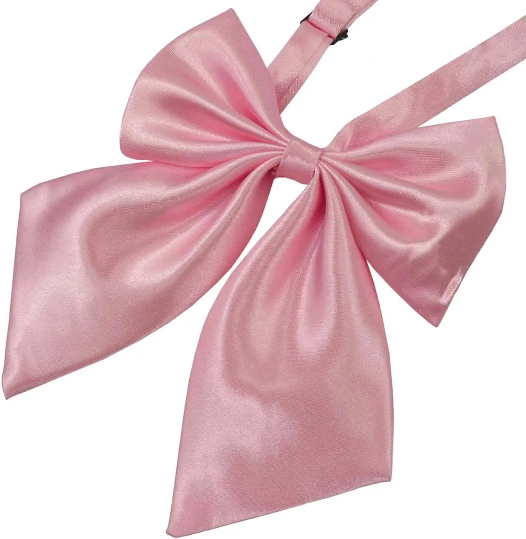 Bow Tie for Women, Adjustable Elegant Satin Bowtie for Dresses & Graduation & School Uniform & Weddings W-B1