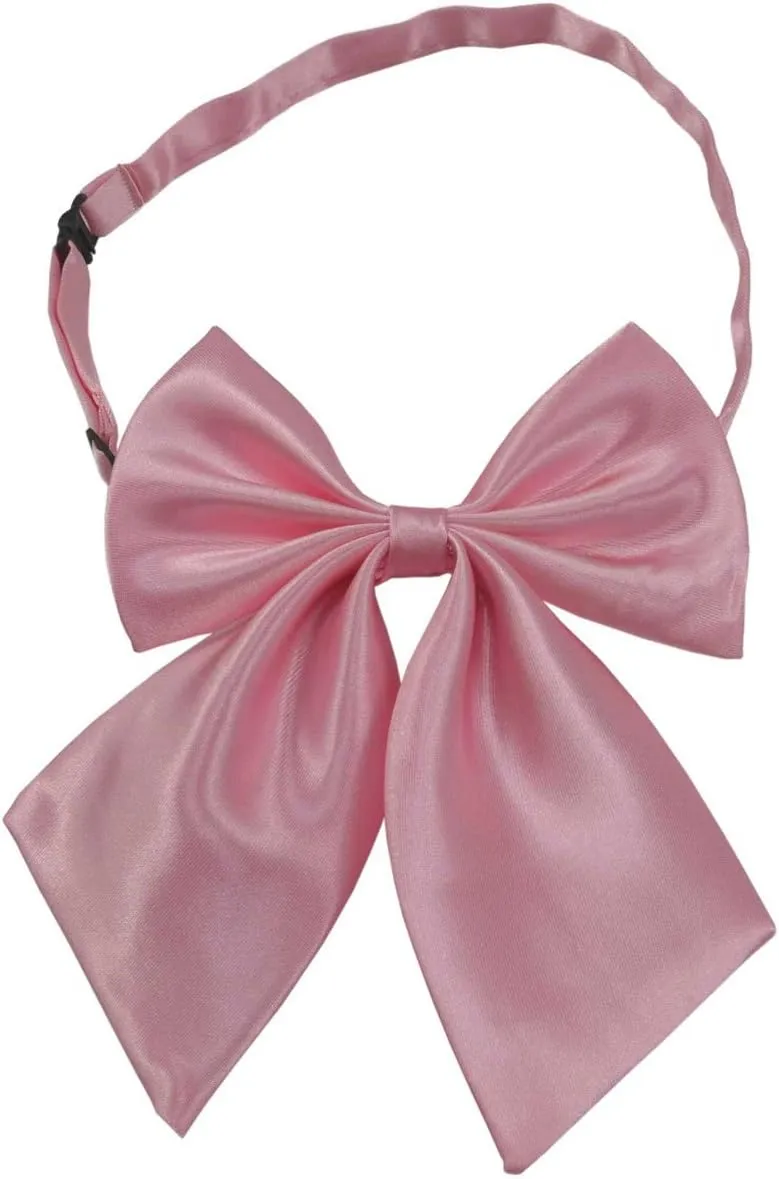 Bow Tie for Women, Adjustable Elegant Satin Bowtie for Dresses & Graduation & School Uniform & Weddings W-B1