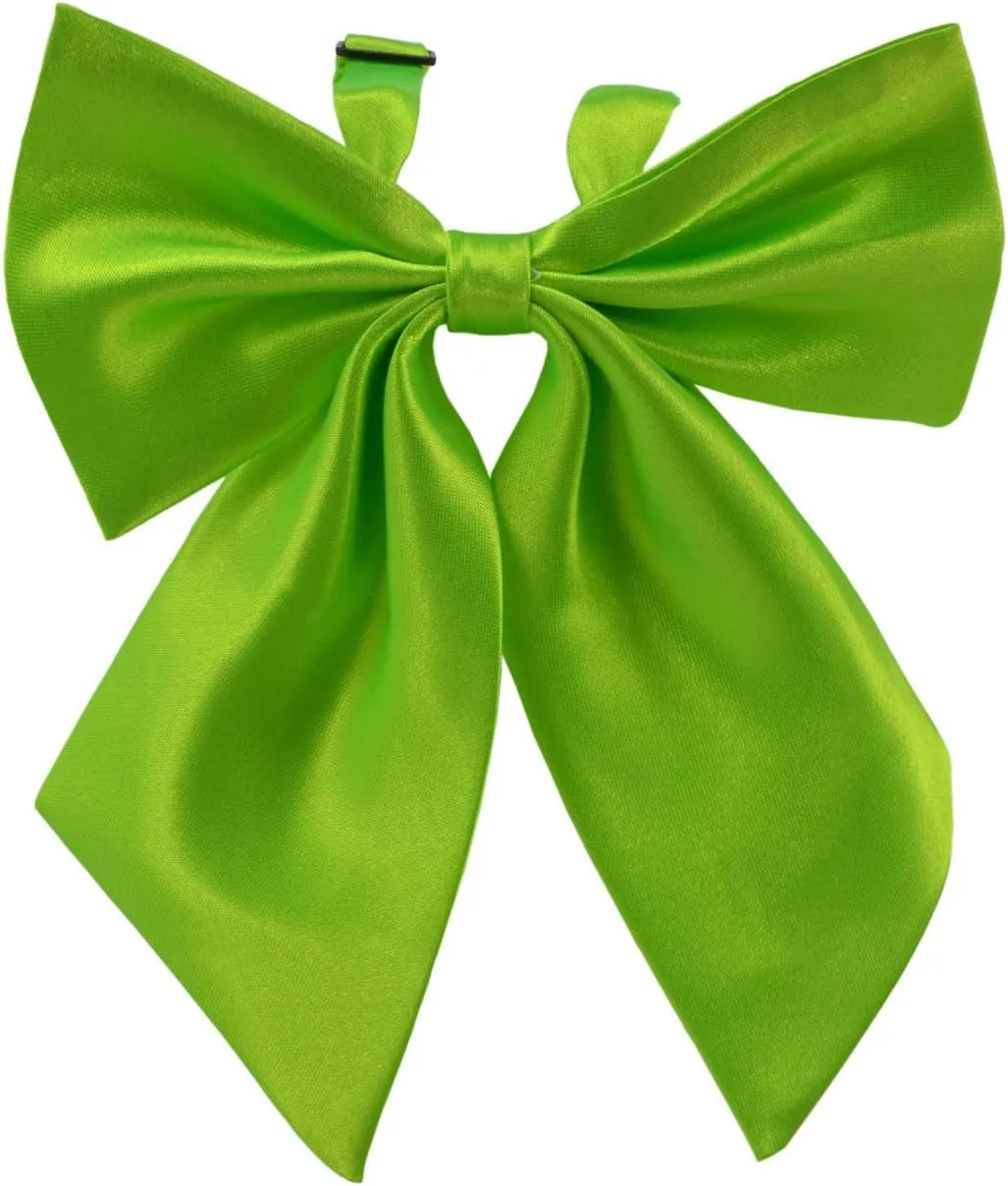 Bow Tie for Women, Adjustable Elegant Satin Bowtie for Dresses & Graduation & School Uniform & Weddings W-B1
