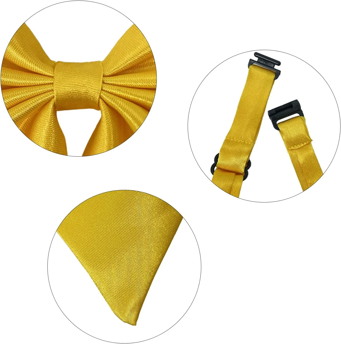 Bow Tie for Women, Adjustable Elegant Satin Bowtie for Dresses & Graduation & School Uniform & Weddings W-B1