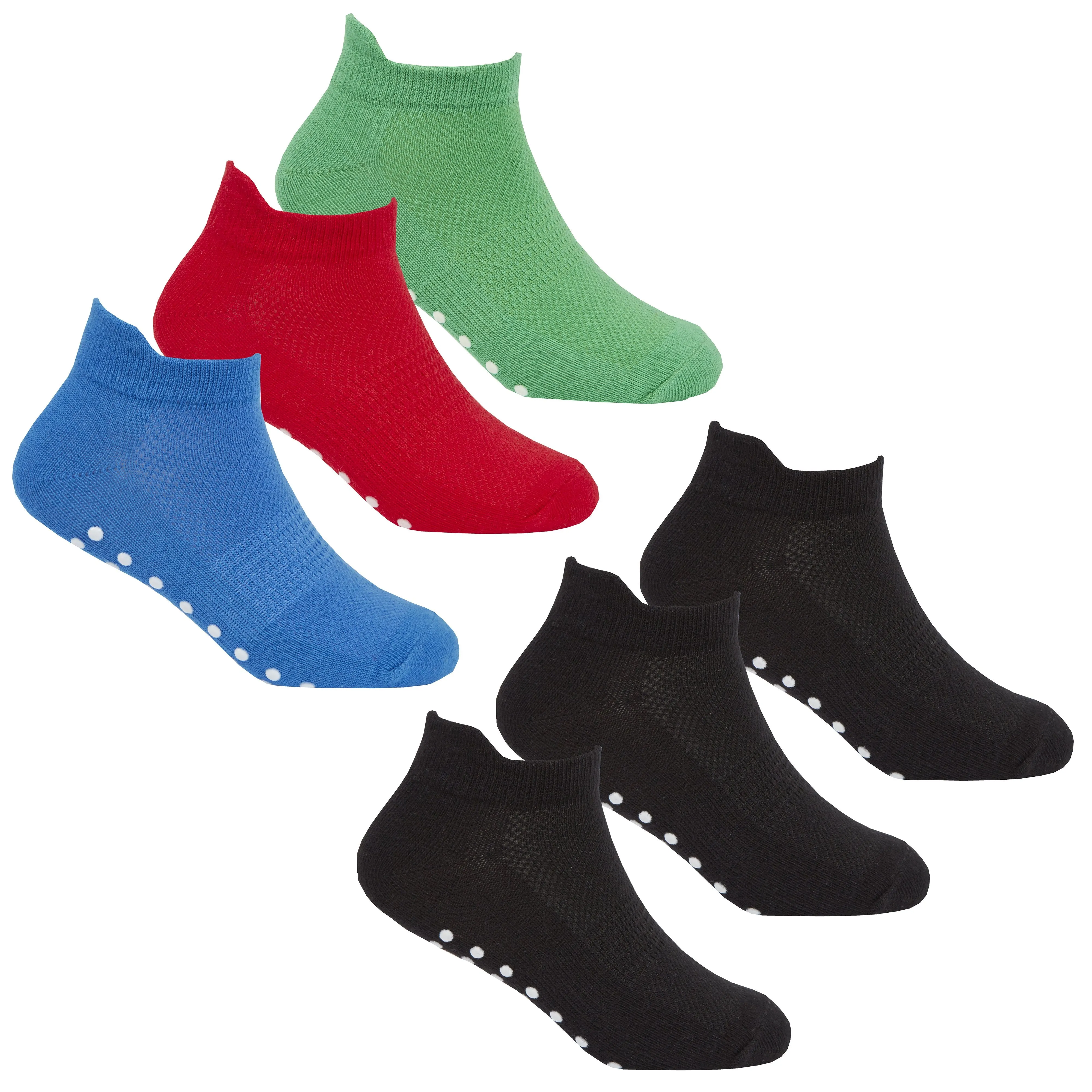 Boys 3 Pack Gym Socks With Grippers - (42B567)