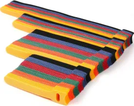 Cable Ties 180PCS, 4 6 8 10 inch Reusable Multi-Colour Cable Ties Wire Ties Cord Organizer Cable Organizer Adjustable Cable Management for Cable Management (4 6 8 10 Inch(Colorful))