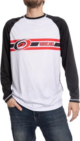Calhoun Mens Officially Licensed NHL Striped Long Sleeve Rashguard