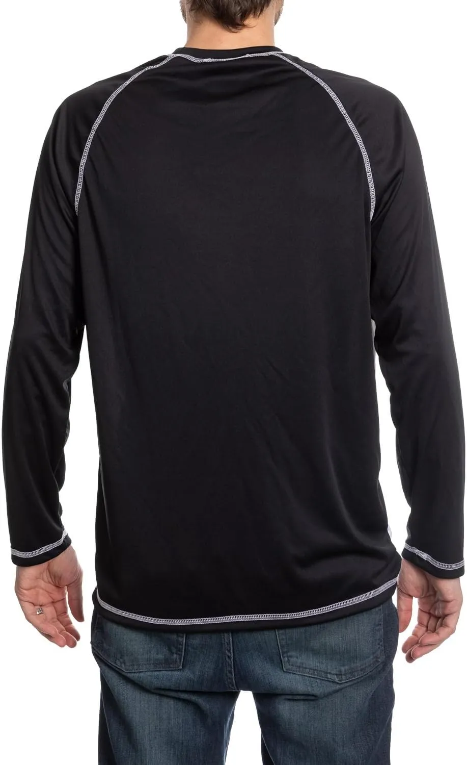 Calhoun Mens Officially Licensed NHL Striped Long Sleeve Rashguard