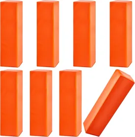 Deekin 8 Pcs Football End Zone Pylons Anchorless Pylon Markers Sand Weighted, Regulation 18" x 4" x 4", Orange