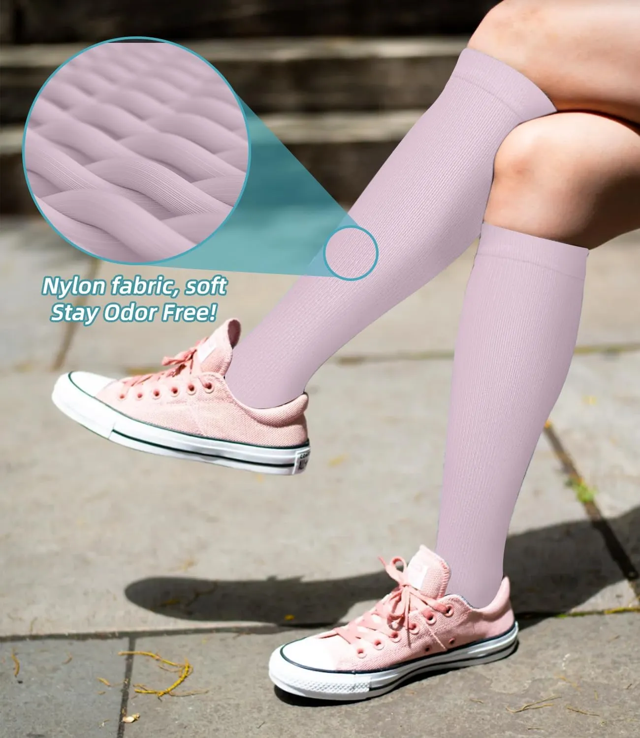 FuelMeFoot Compression Socks For Women Men - Graduated Support Knee High Socks For Nurses, Travel, Athletic