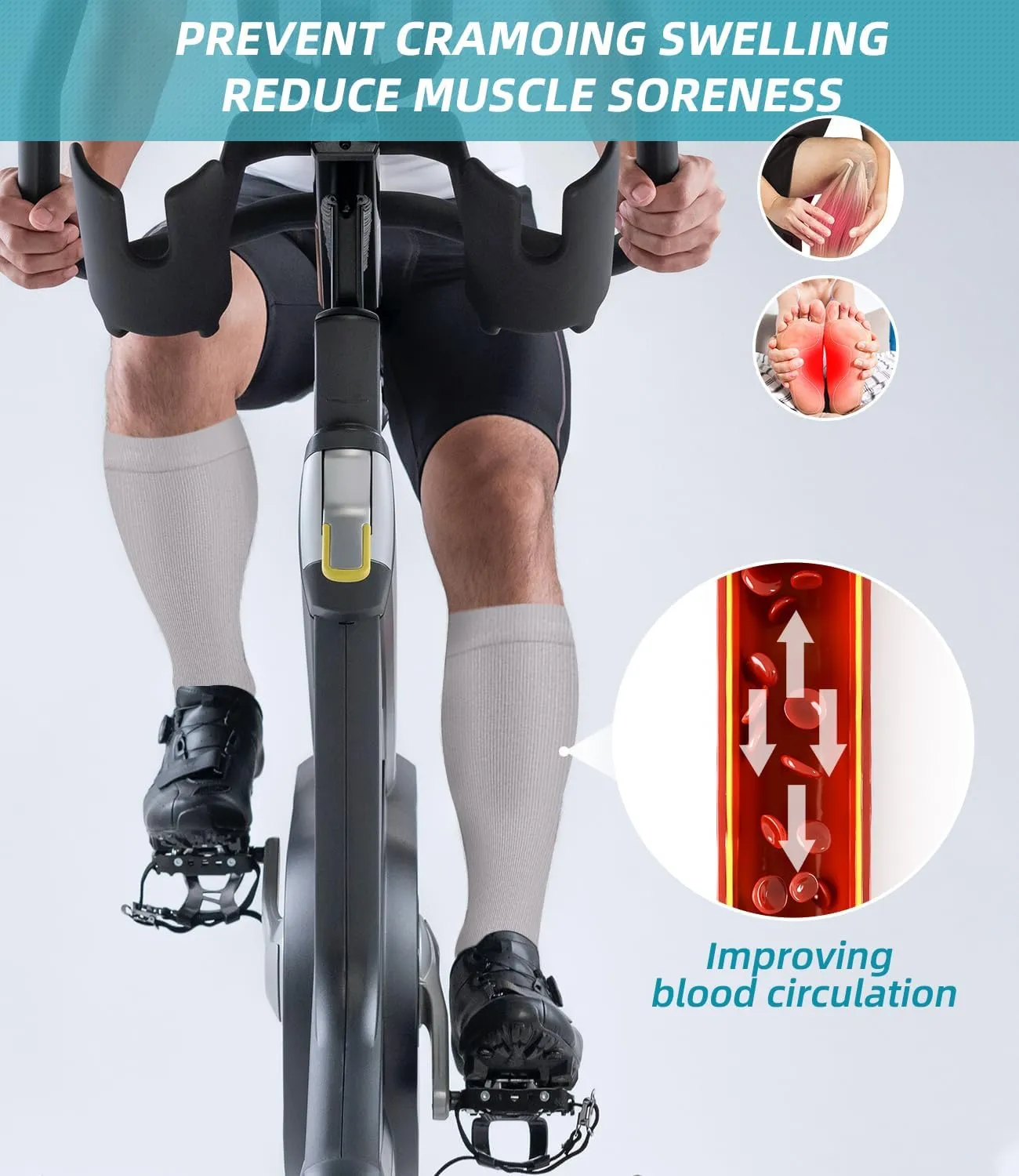 FuelMeFoot Compression Socks For Women Men - Graduated Support Knee High Socks For Nurses, Travel, Athletic