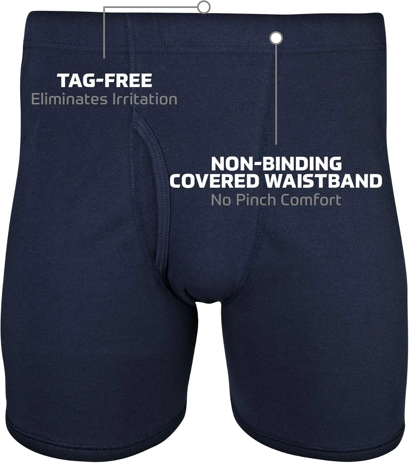 Gildan Men's Underwear Covered Waistband Boxer Briefs, Multipack