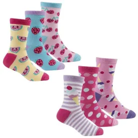 Girls 3 Pack Design Socks (43b401)