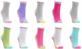 Girls 5PK Heel and Toe Socks (43B305)