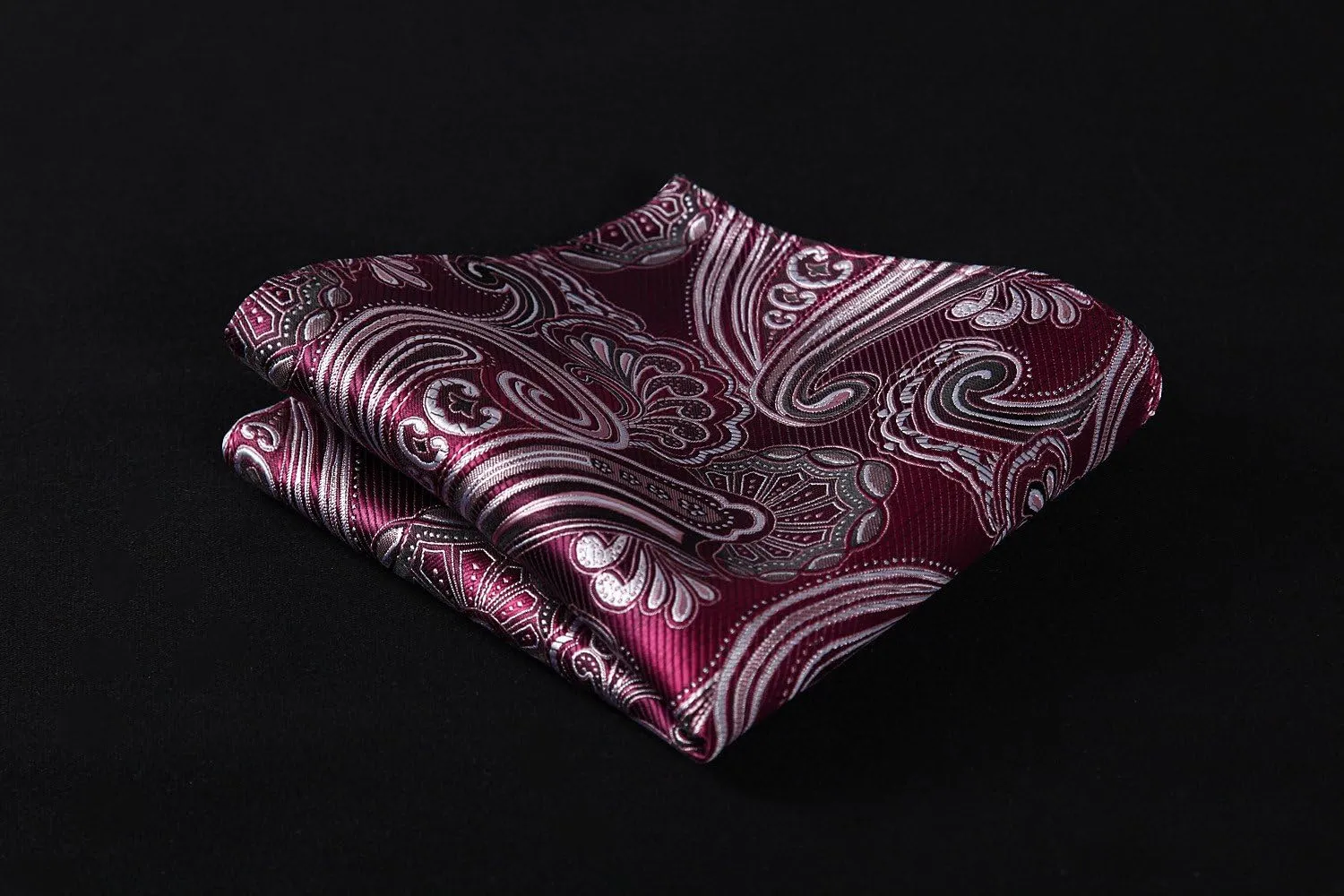HISDERN Bow Ties for Men Paisley Bowties Mens Self Tie Bow Tie and Pocket Square Set Formal Tuxedo Wedding Bowtie