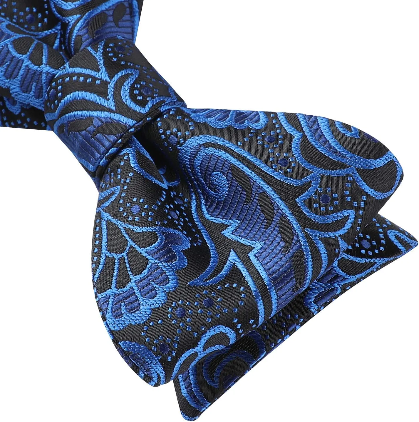 HISDERN Bow Ties for Men Paisley Bowties Mens Self Tie Bow Tie and Pocket Square Set Formal Tuxedo Wedding Bowtie