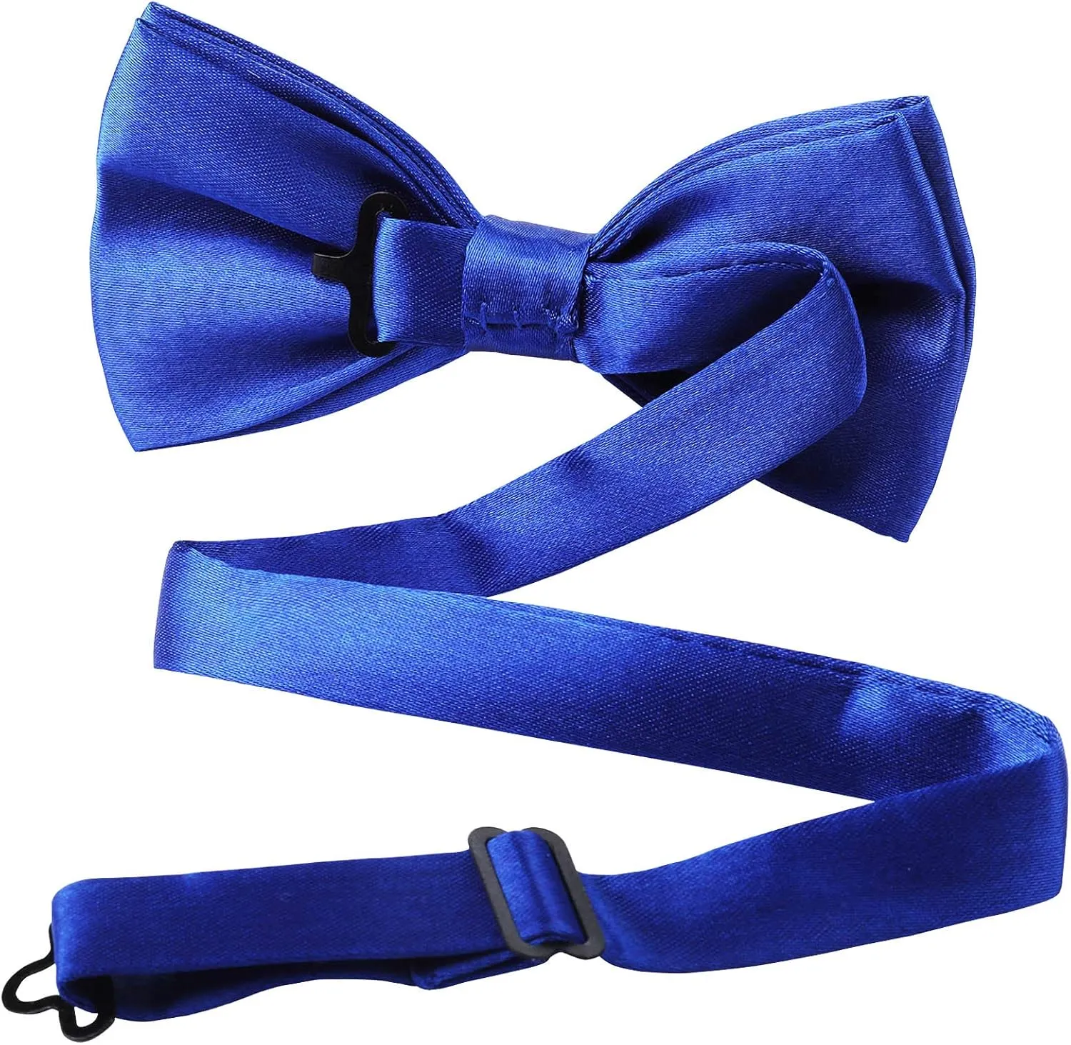 Kajeer Men's Bow Tie for Wedding Party - Solid Color Adjustable Pre Tied Bowties