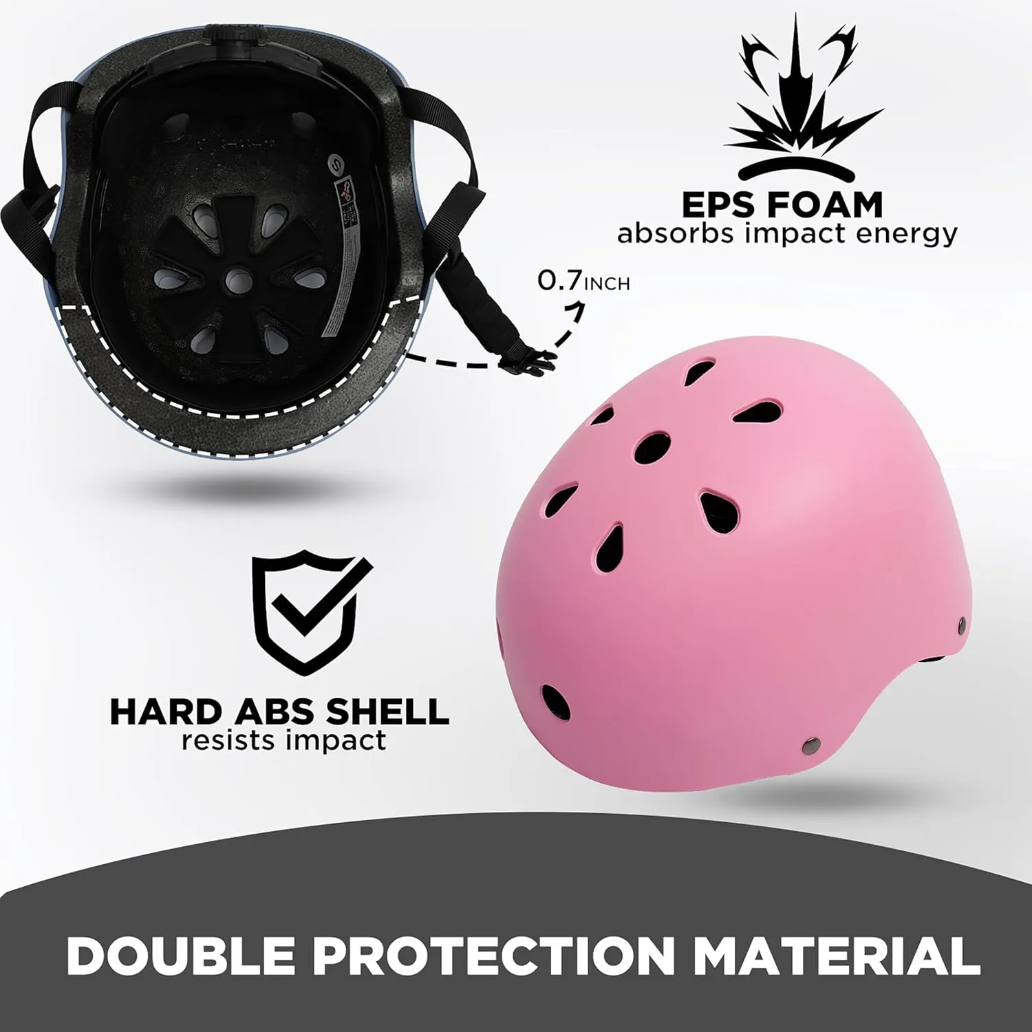 Kids Bike Helmet 2 Pack, Adjustable Toddler Helmet for Age 3-8 Boys Girls, Multi-Sport Helmet for Skateboard Roller Skateing Bicycle Scooter Blance Bike