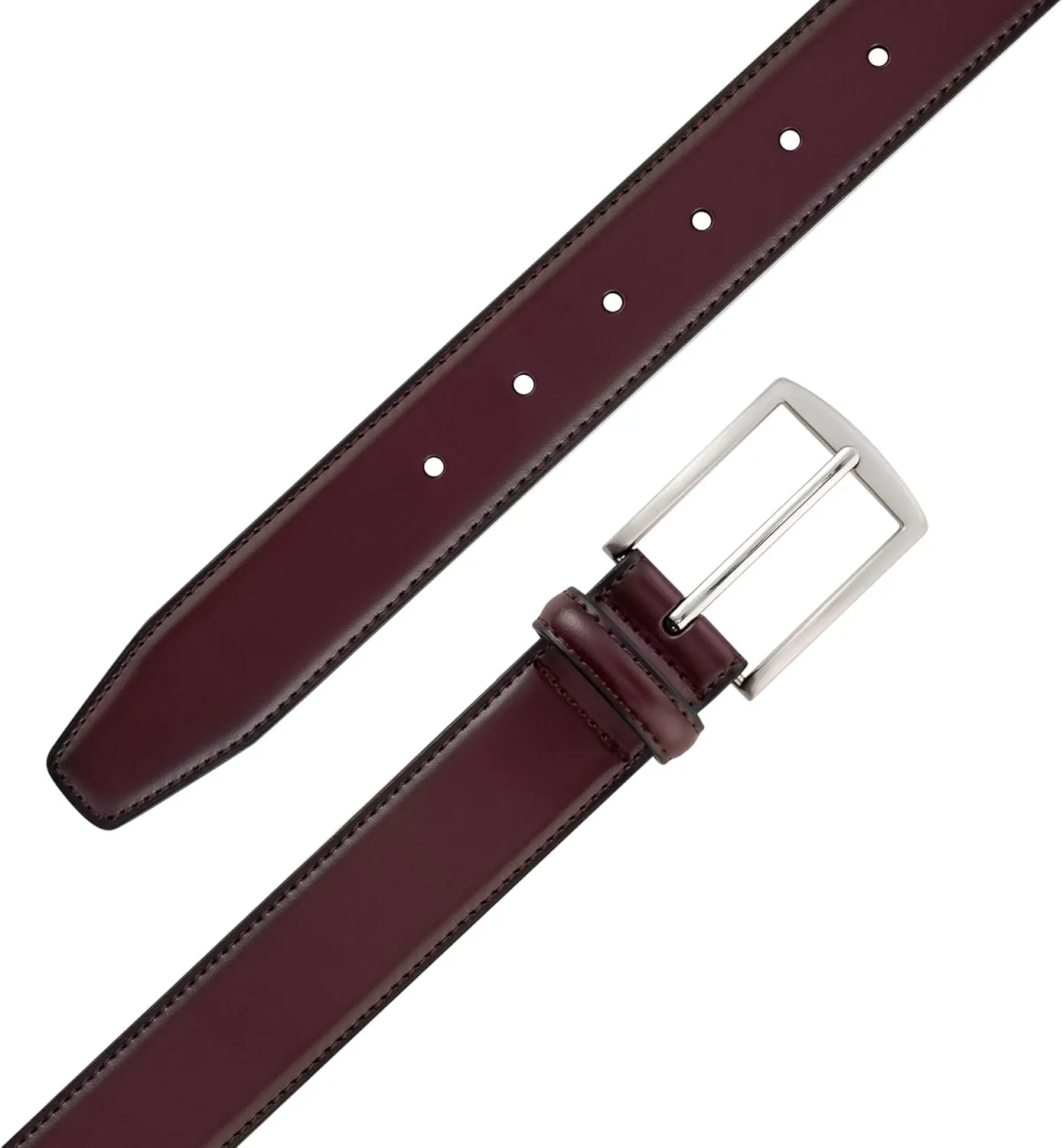 KM Legend Mens Leather Dress Belt for Work Business and Casual