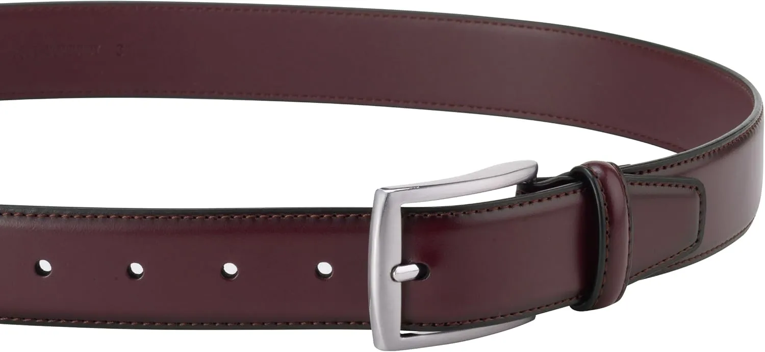 KM Legend Mens Leather Dress Belt for Work Business and Casual