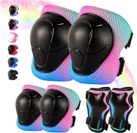 Knee Pads for Kids 3-14 Years Toddler Knee and Elbow Pads with Wrist Guards 3 in 1 for Bicycle Scooter Roller Skates Skateboarding