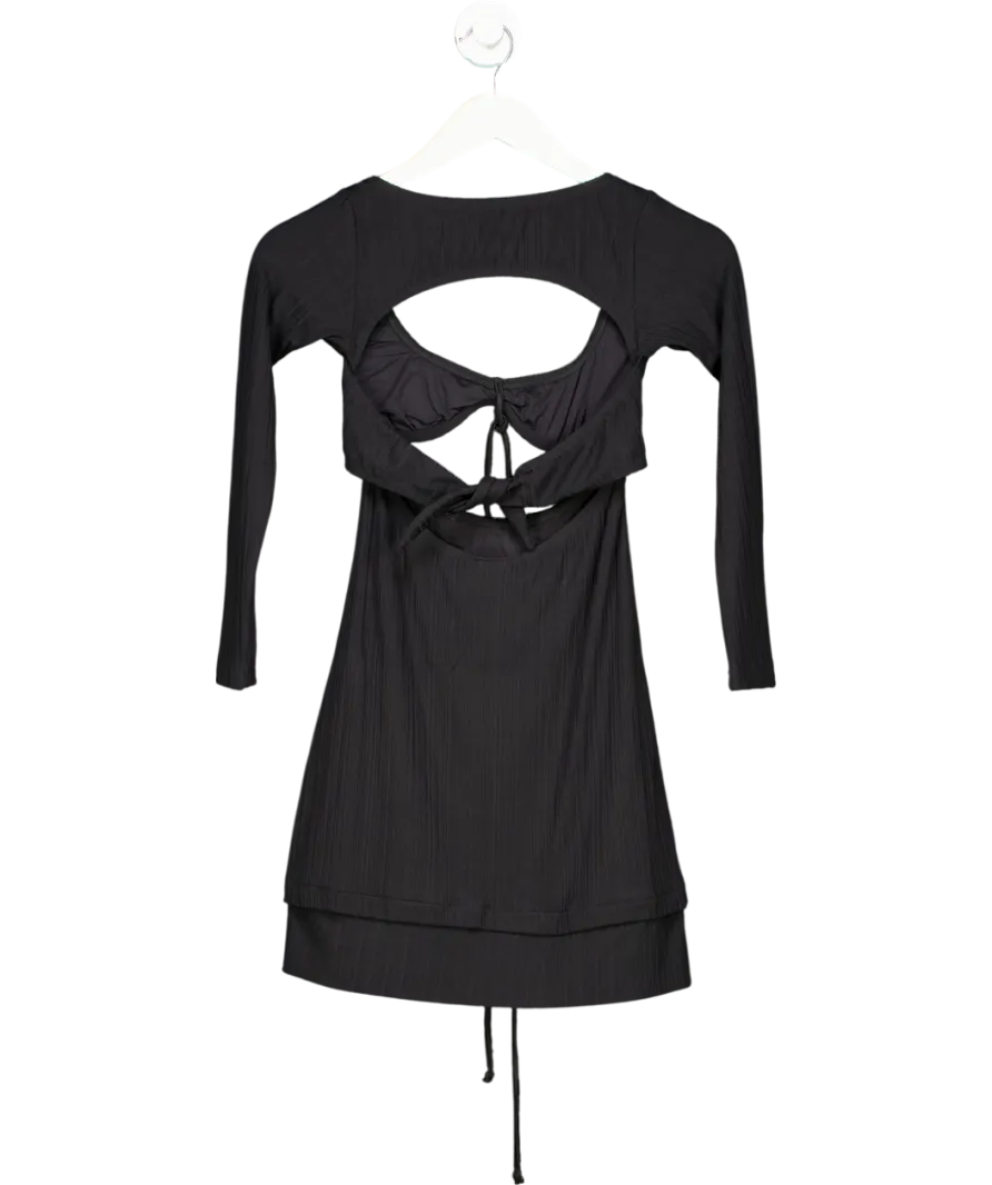 Leslie Amon Black Luna Cut Out Mini Dress UK S