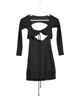 Leslie Amon Black Luna Cut Out Mini Dress UK S