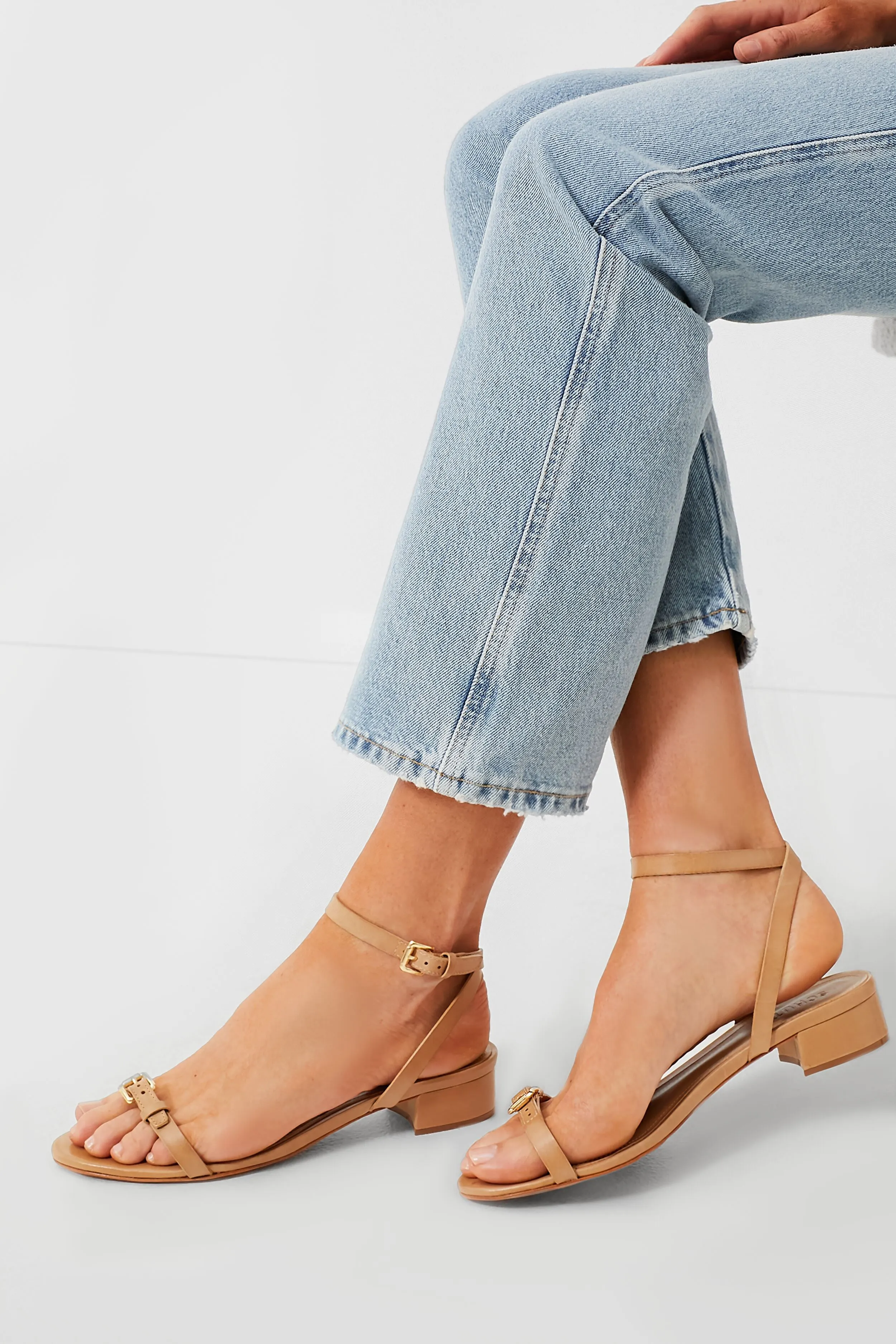 Light Nude Aurora Low Block Heels