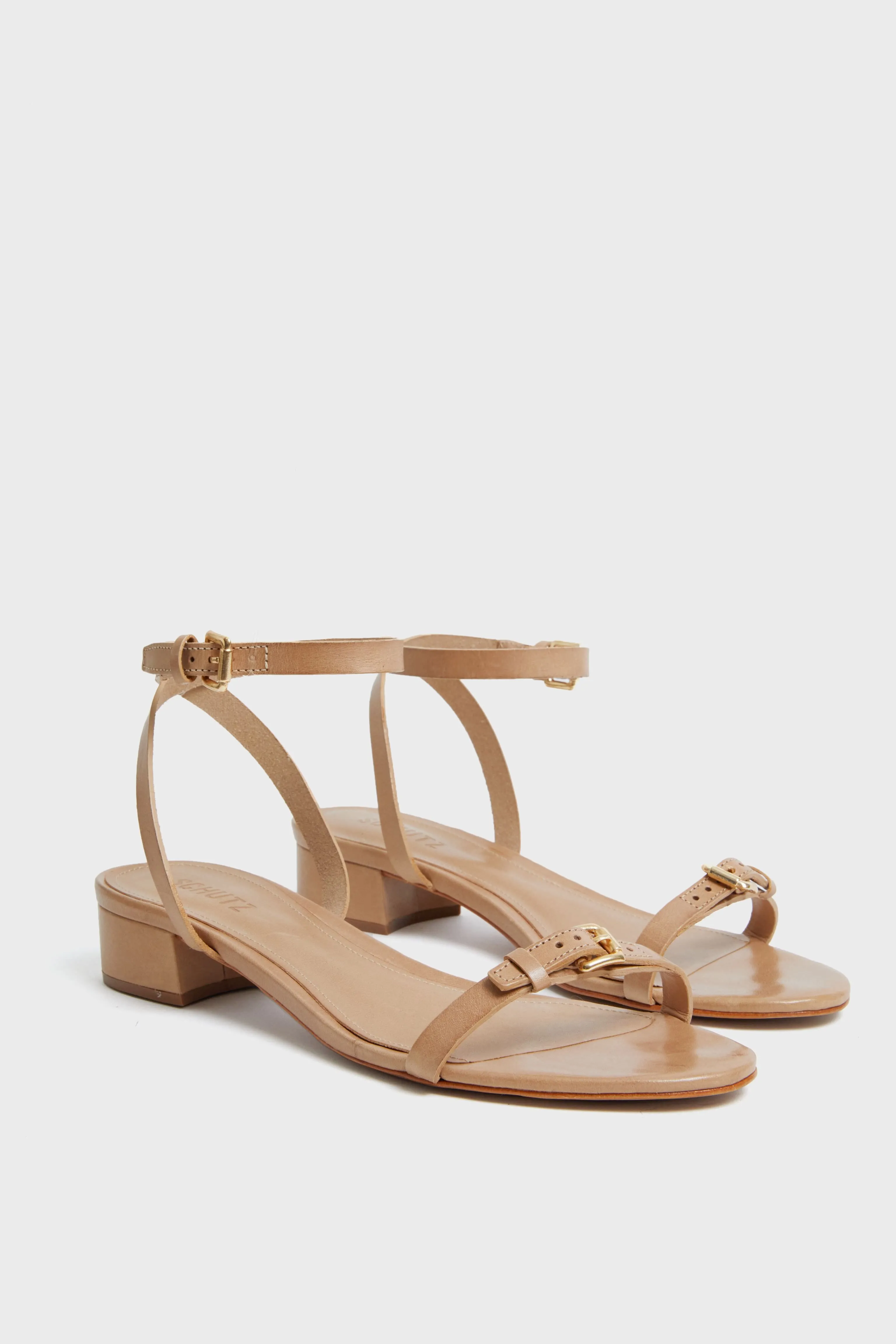 Light Nude Aurora Low Block Heels
