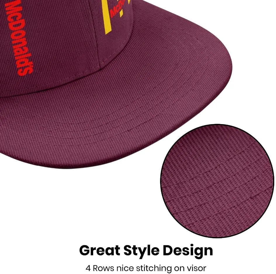 Long Flat Brim Snapback Hat for Unisex Adult Soft Outdoor Plain Baseball Cap Womens Mens Adjustable Golf Tennis Sun Hat