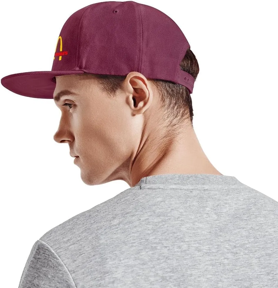 Long Flat Brim Snapback Hat for Unisex Adult Soft Outdoor Plain Baseball Cap Womens Mens Adjustable Golf Tennis Sun Hat