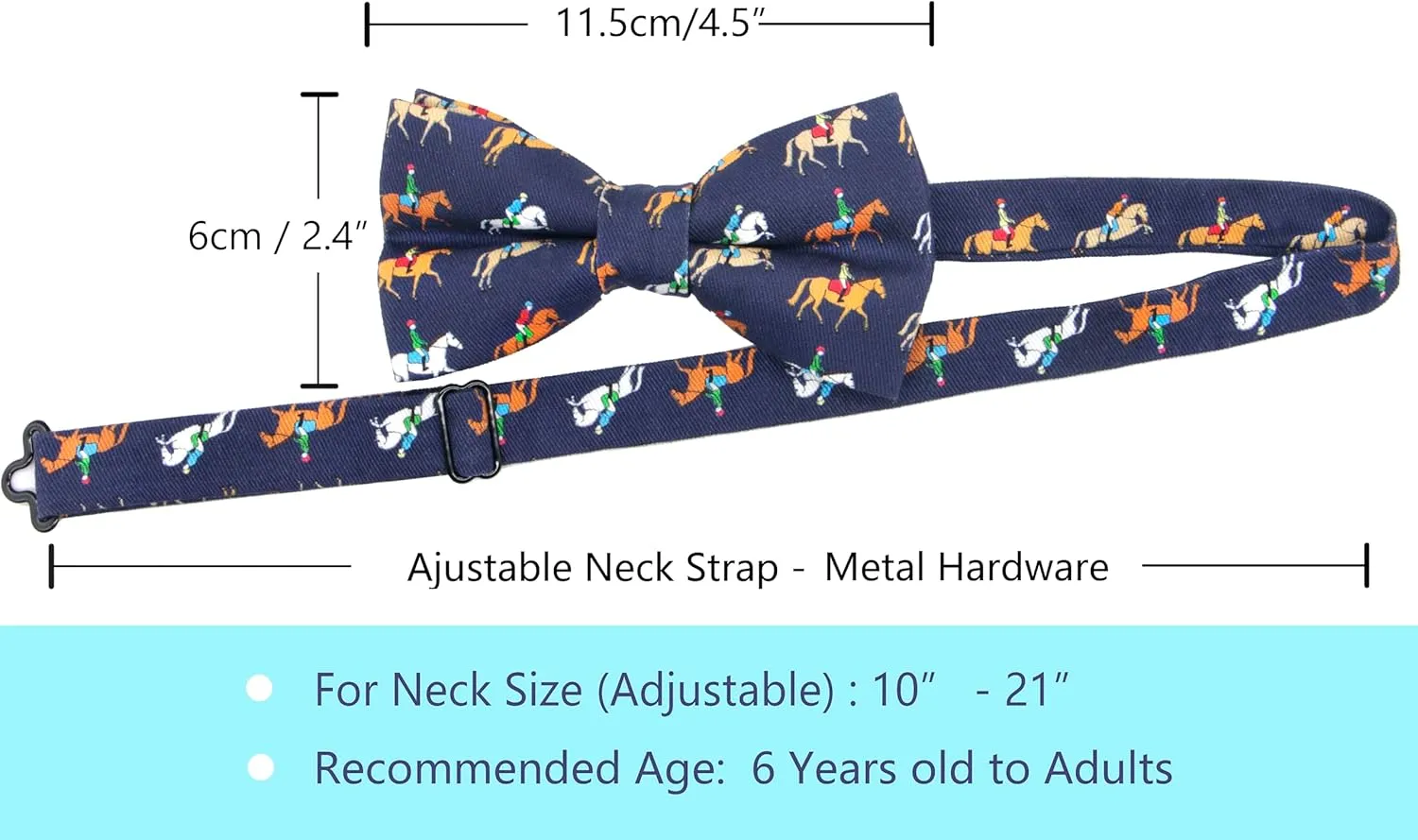 OCIA Cute Pattern Pre-tied Bow Tie Adjustable Bowties for Adult & Children