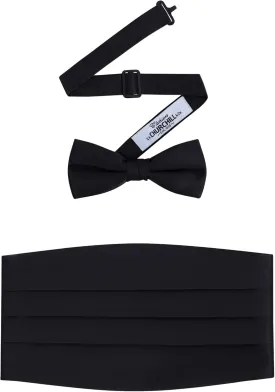 S.H. Churchill & Co. Men's Formal Satin Bowtie and Cummerbund Set