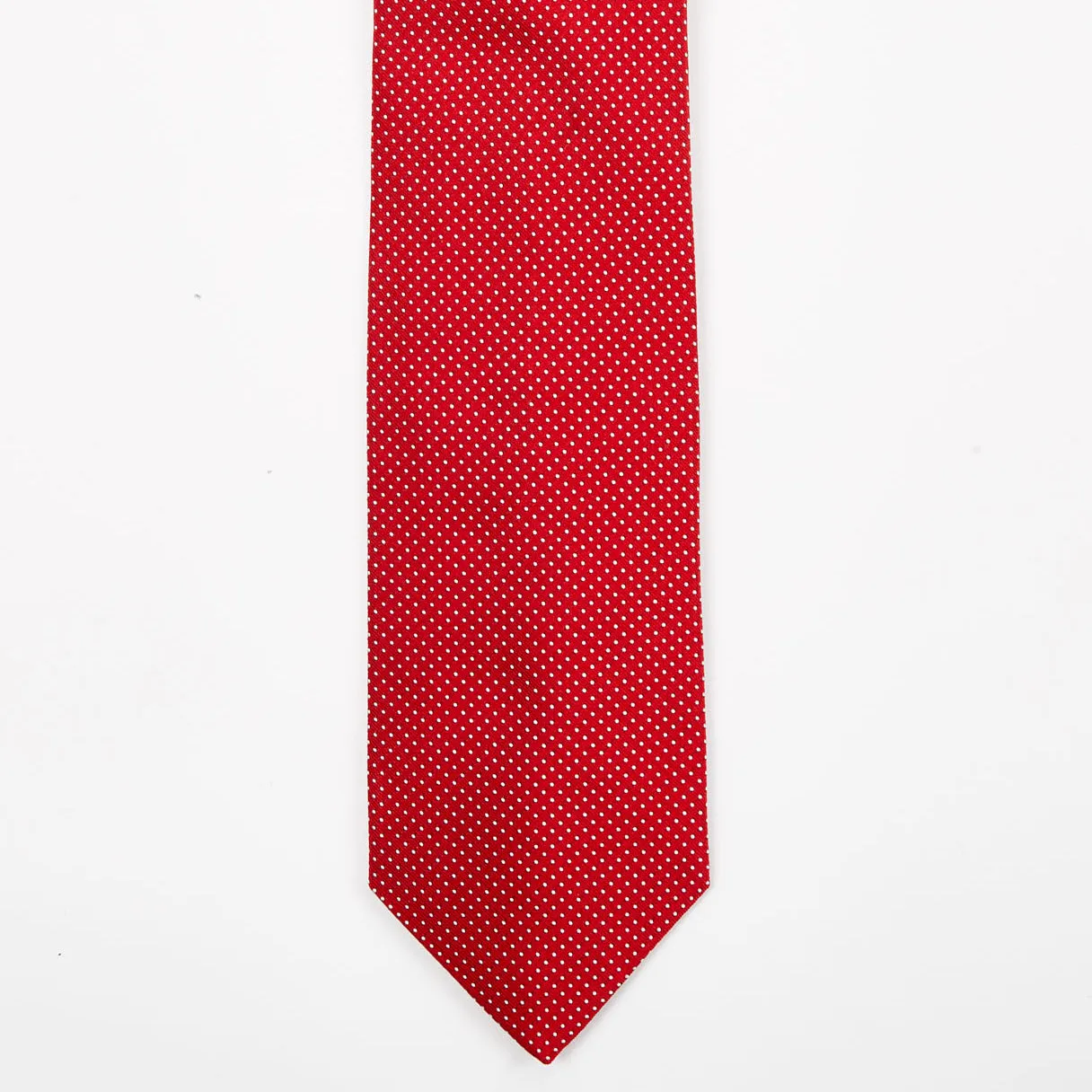 Sovereign Grade Red Silk Micro Dot Tie