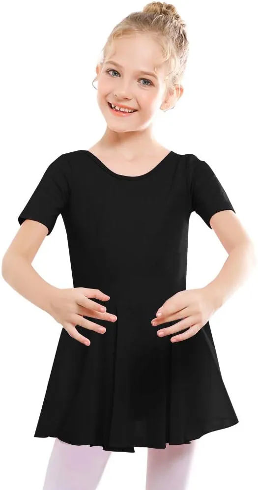 Stelle Ballet Leotards for Girls Dance Leotard with Skirt Toddler Ballet Outfit Criss-Cross Bow Back (Little/Big Kid)