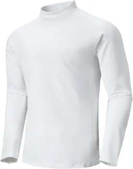 TIHEEN Mens Mock Turtleneck Long Sleeve Shirts Basic Thermal Turtle Neck Undershirt Lightweight Pullover Top