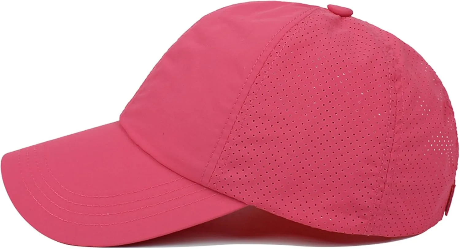 UTTPLL Womens Ponytail Baseball Cap Adjustable Ponycap Trucker Hats Summer Mesh Outdoor Sports Criss Cross Caps Dad Hat
