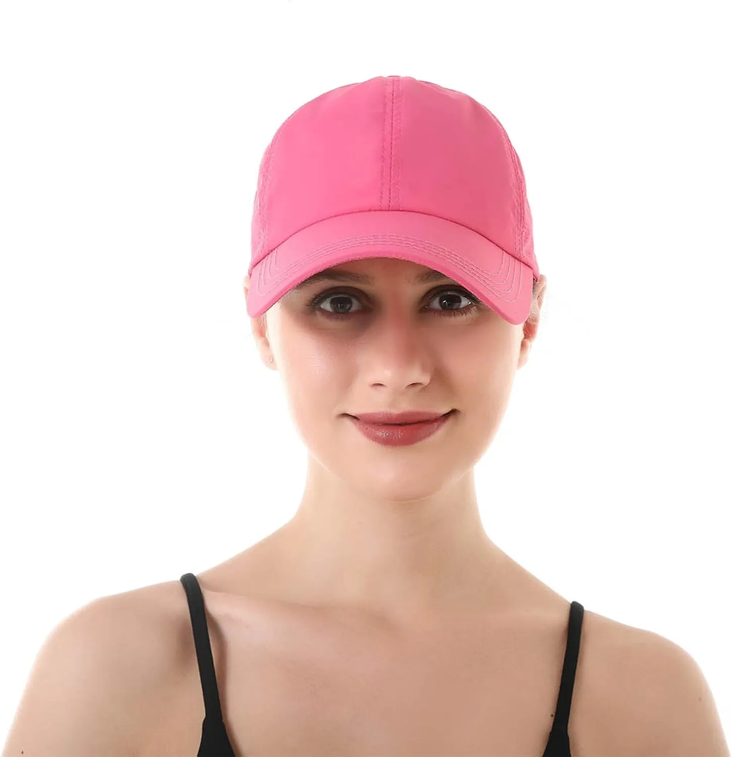 UTTPLL Womens Ponytail Baseball Cap Adjustable Ponycap Trucker Hats Summer Mesh Outdoor Sports Criss Cross Caps Dad Hat