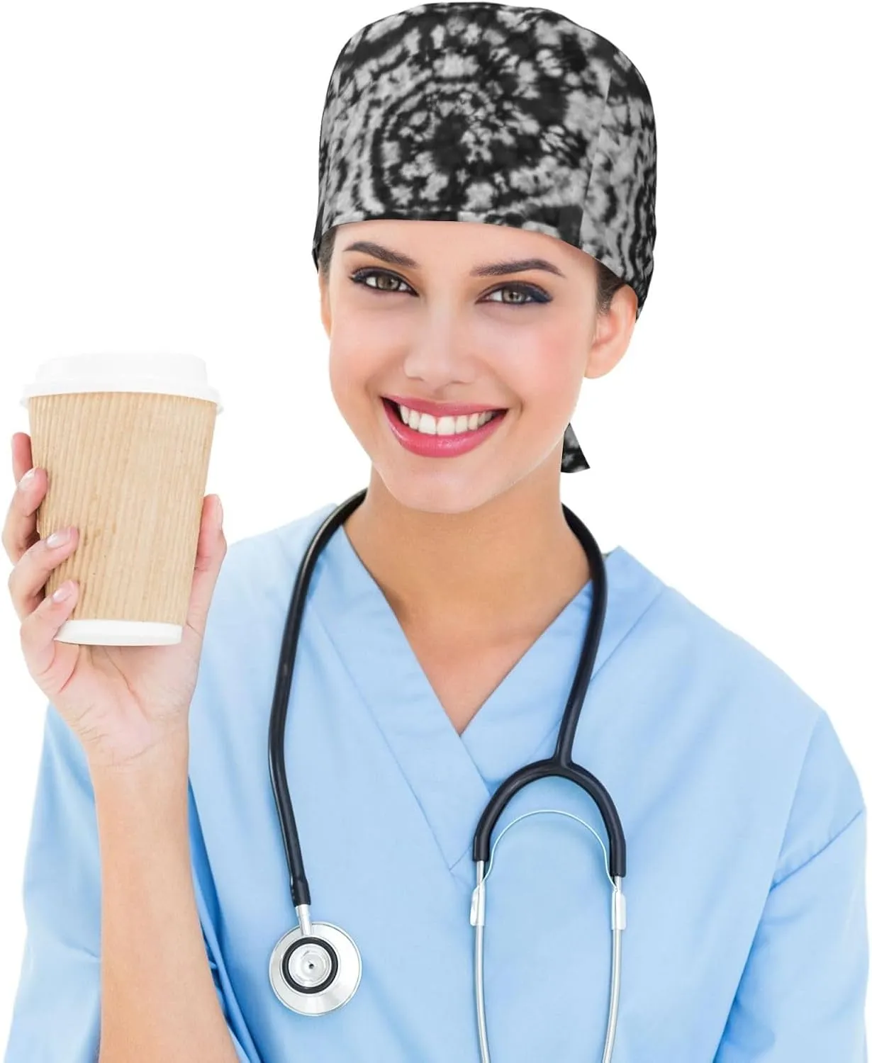 WILL BUDXEG Working Cap with Sweatband for Women Men, Adjustable Cleaning Working Hats, Nurse Surgical Caps(Tie Back)