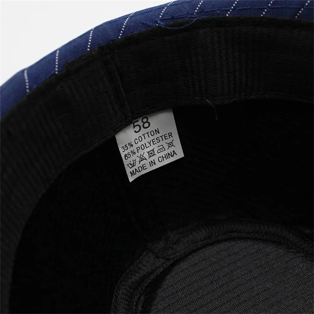 Women's Fall British Striped Fedora Hat Party Performance Hat Men's Casual Jazz Outdoor Hat