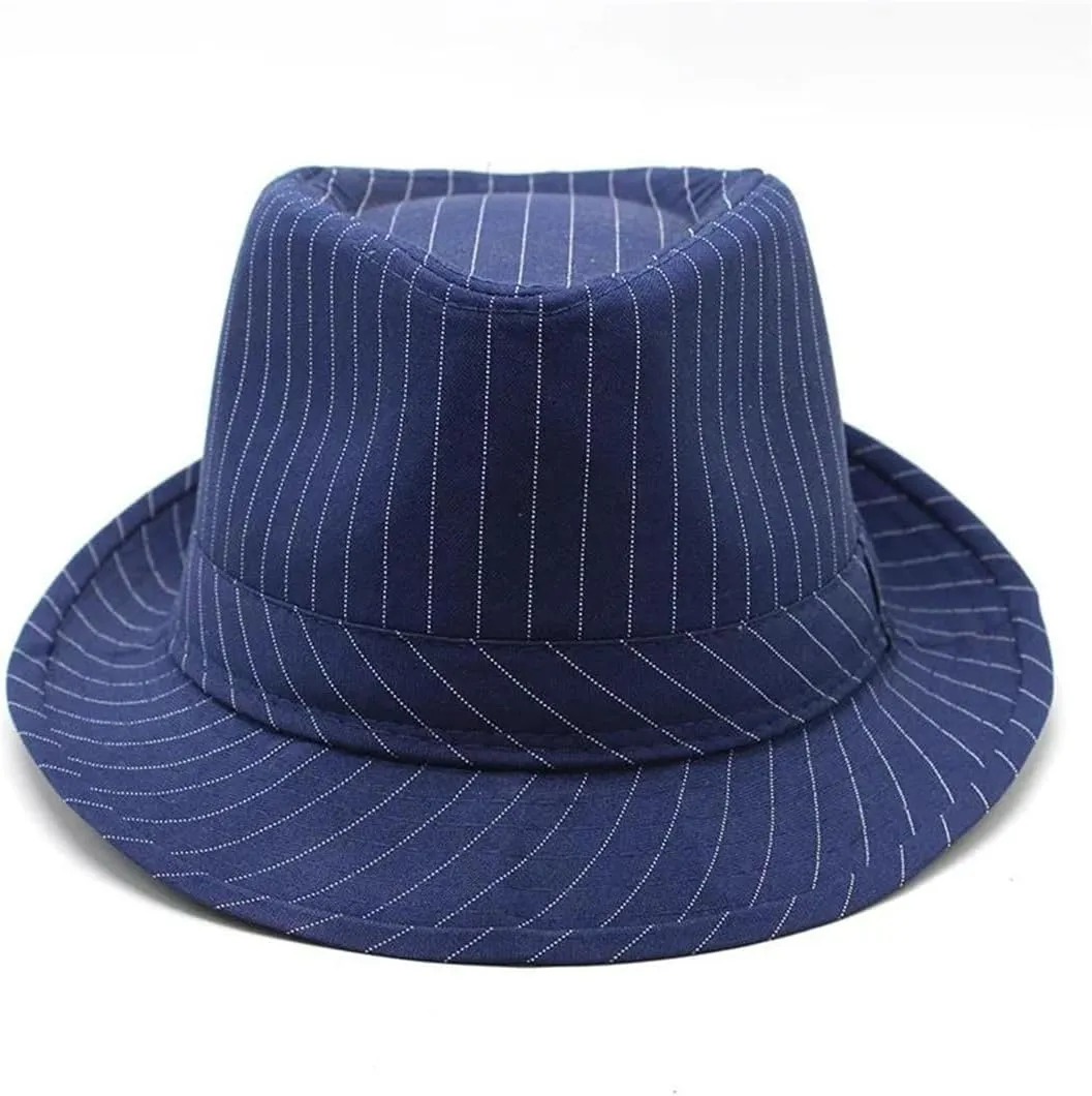 Women's Fall British Striped Fedora Hat Party Performance Hat Men's Casual Jazz Outdoor Hat