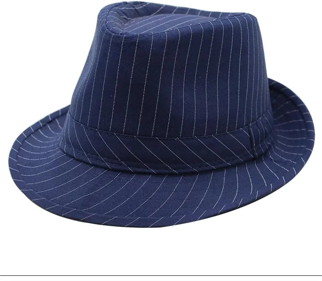 Women's Fall British Striped Fedora Hat Party Performance Hat Men's Casual Jazz Outdoor Hat