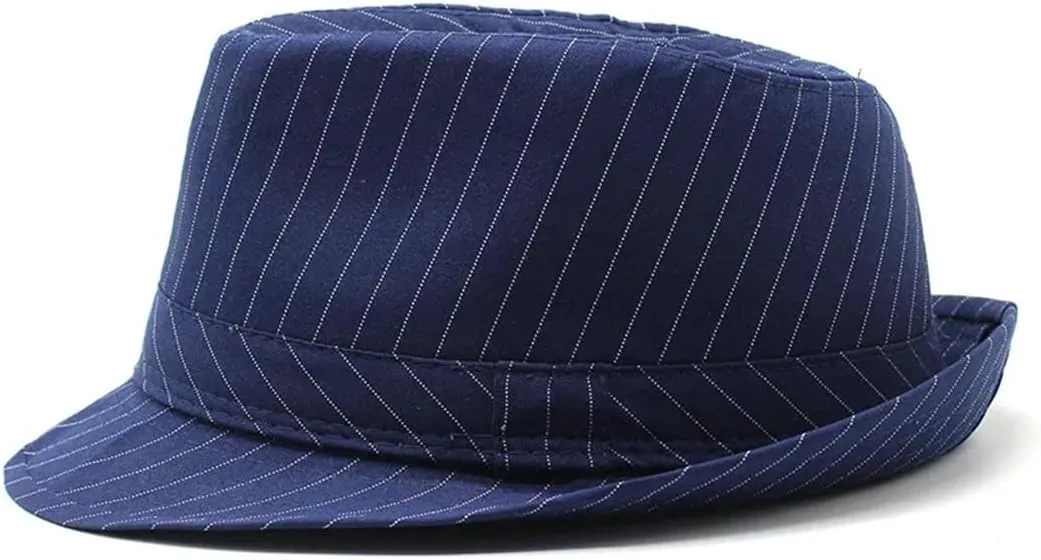 Women's Fall British Striped Fedora Hat Party Performance Hat Men's Casual Jazz Outdoor Hat