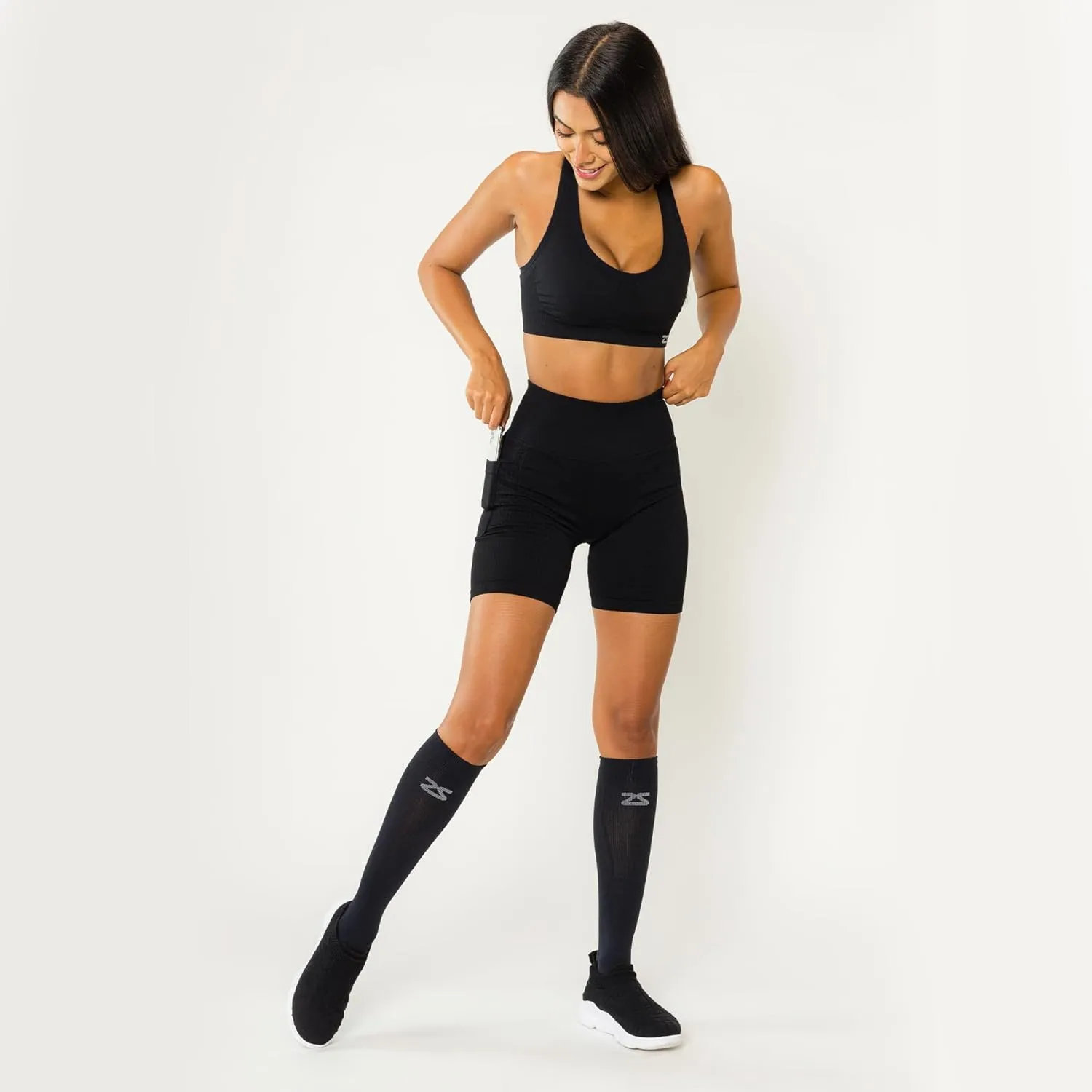 Zensah Tech  Compression Socks - Knee High Running Socks for Sports, Travel, Made in Italy