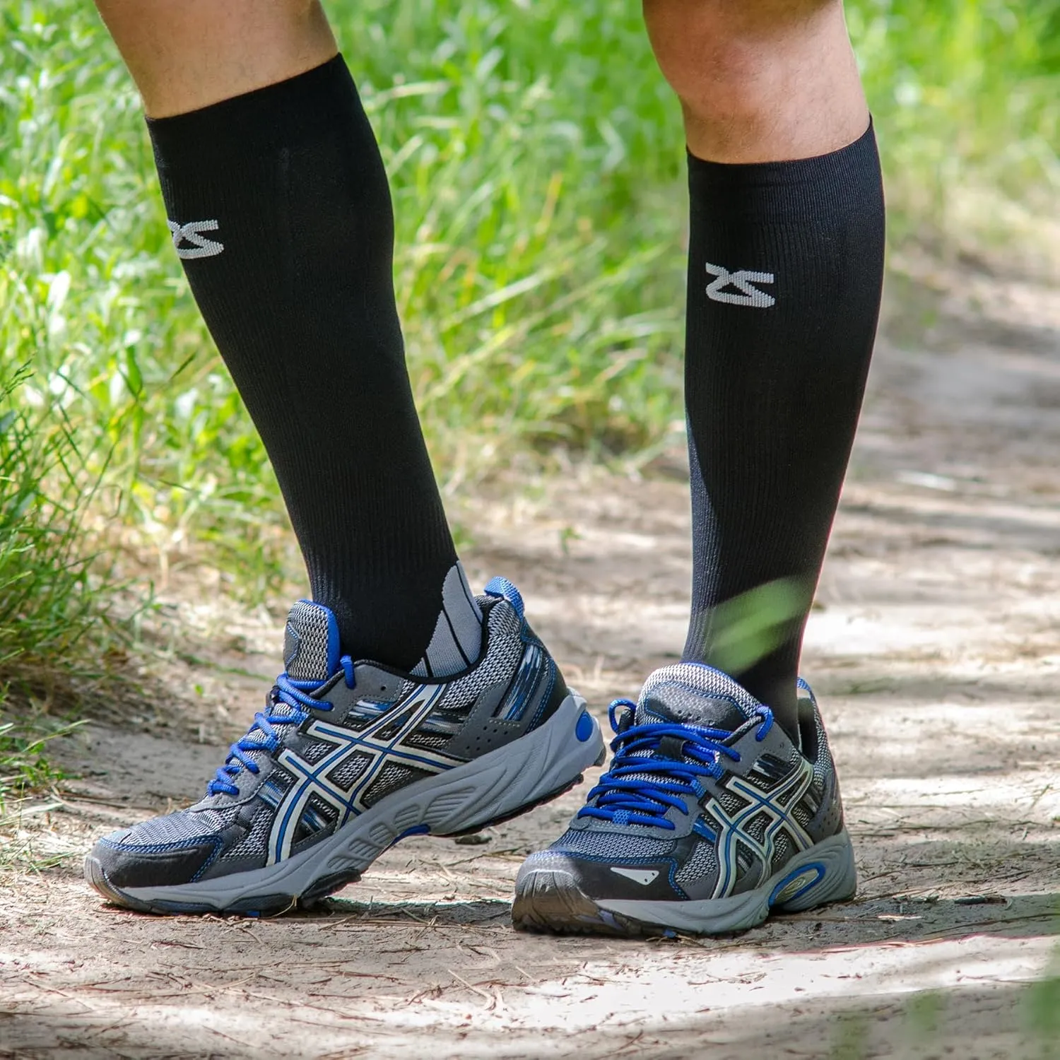 Zensah Tech  Compression Socks - Knee High Running Socks for Sports, Travel, Made in Italy